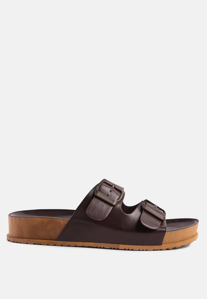 Minata Platform Buckled Slide Sandals-6