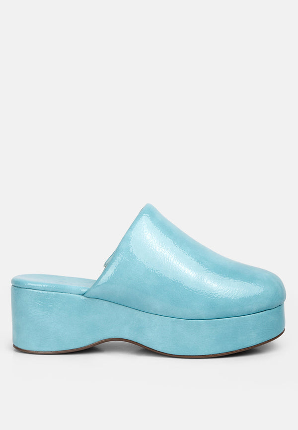Olori Solid Platform Slip On Mules-5