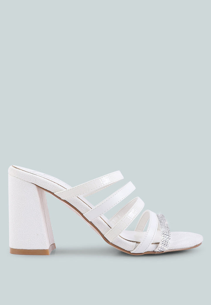 Peaches Strapped Rhinestone Embellished Sandals-0