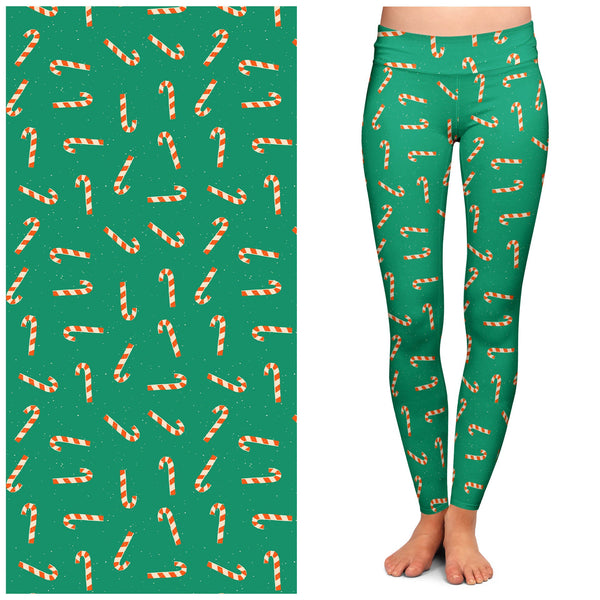 "Peppermint Twist" Buttery Soft Leggings by Lipstick & Chrome-0