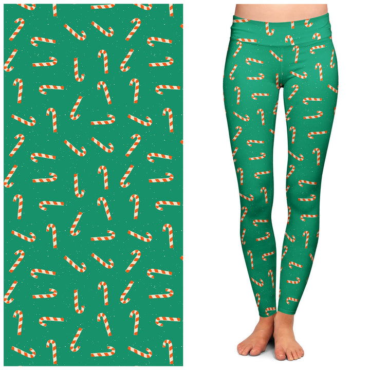 "Peppermint Twist" Buttery Soft Leggings by Lipstick & Chrome-0