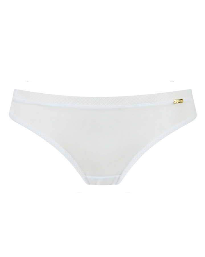 Sheer See Through Thong Panty Gossard Glossies White-2