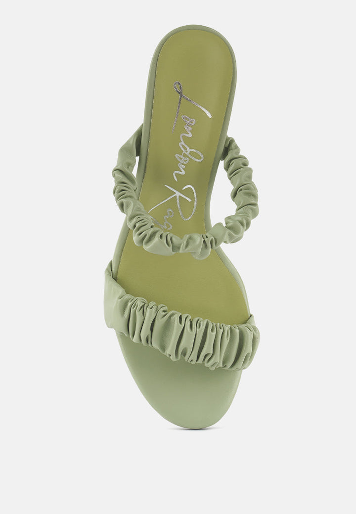 Qualie Ruched Strap Stiletto Sandals-3