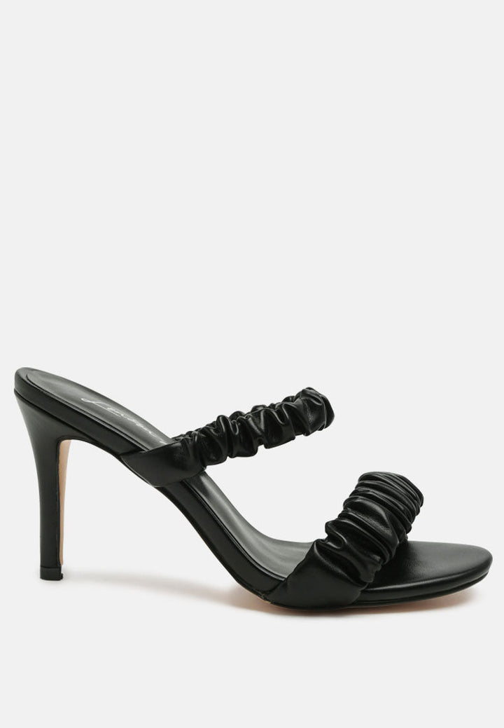 Qualie Ruched Strap Stiletto Sandals-8