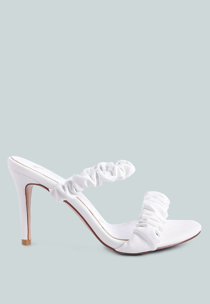 Qualie Ruched Strap Stiletto Sandals-5