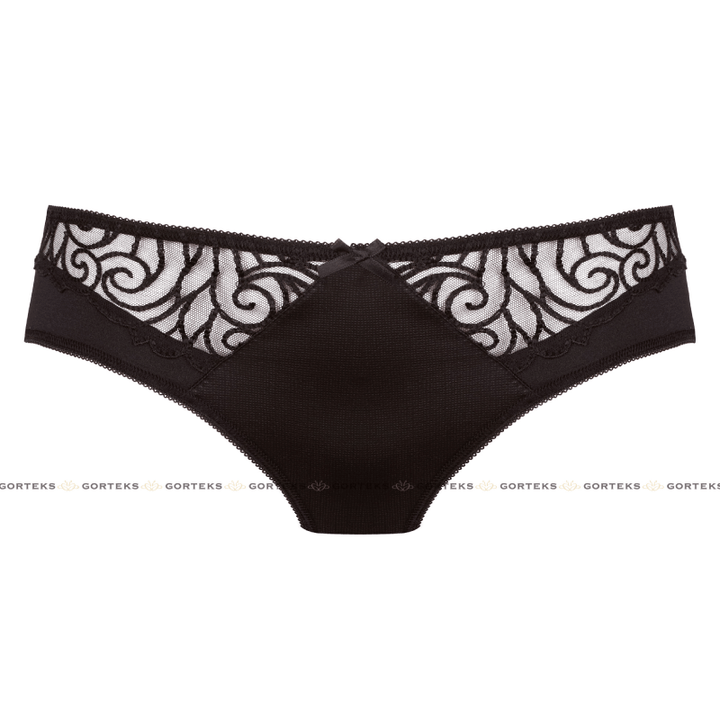Sheer Embroidered Bikini Panty Gorteks Onyx-2