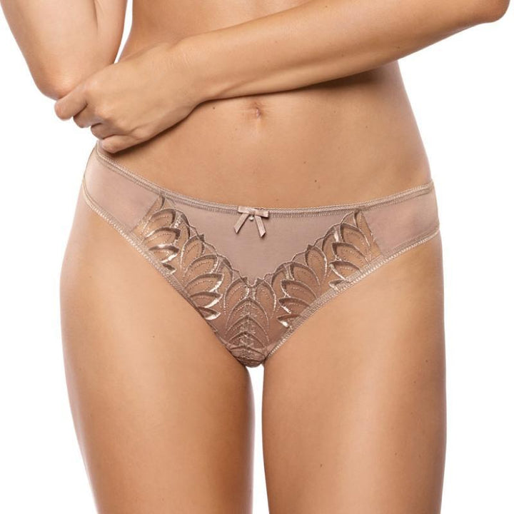 Sheer Floral Embroidery Thong Panty Gorteks Dakota-0