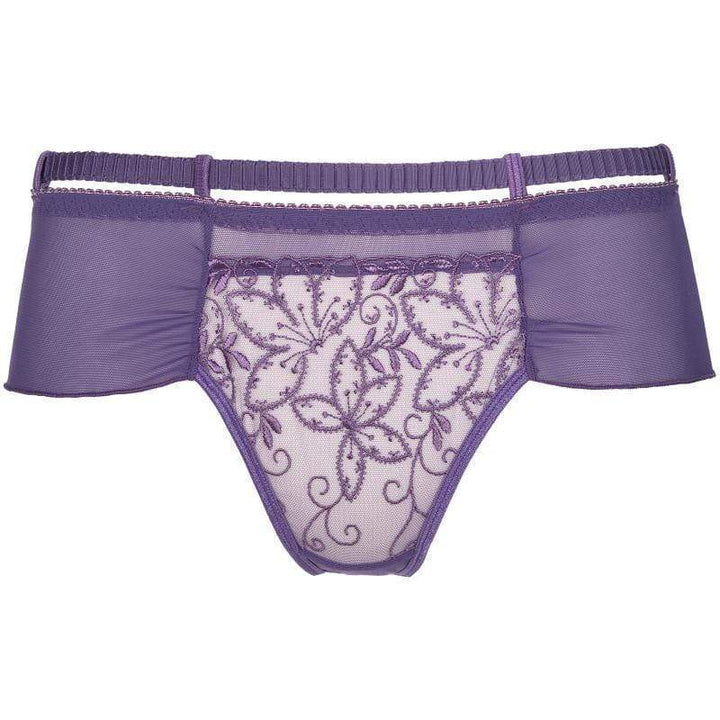 Sheer Lace Brazilian Thong Panty Axami Miami Vibe Purple-2
