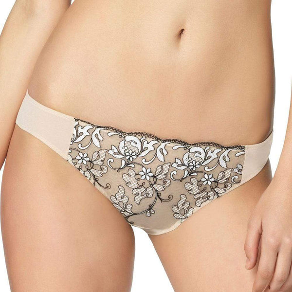 Felina Priscilla Sheer Lace Embroidery Bikini Panty-0