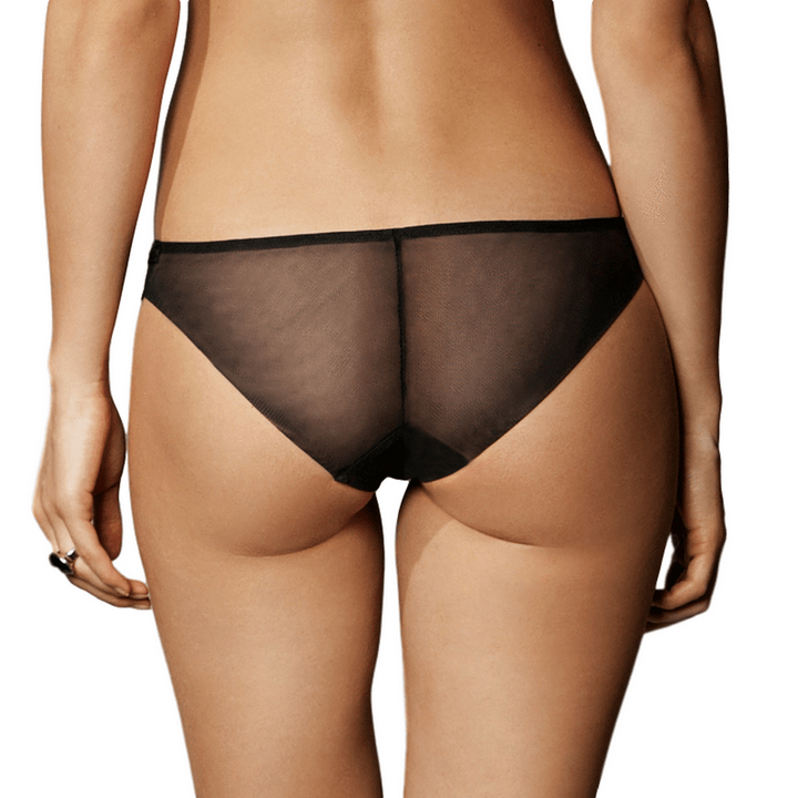 Sheer Mesh Italian Briefs Panty Lisca Onyx-1