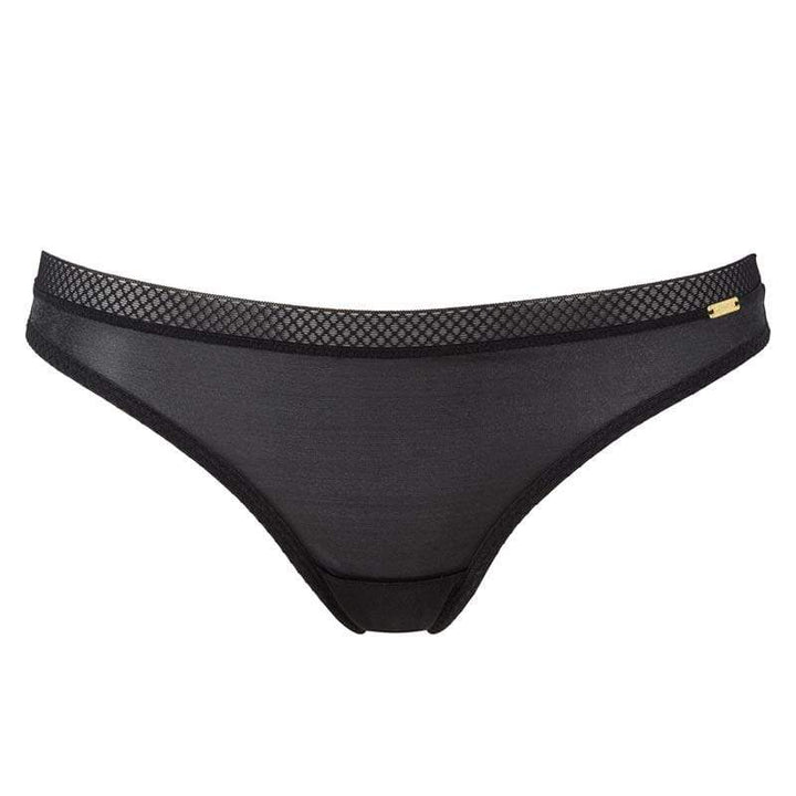 Sheer Thong Panty Gossard Glossies Black-2