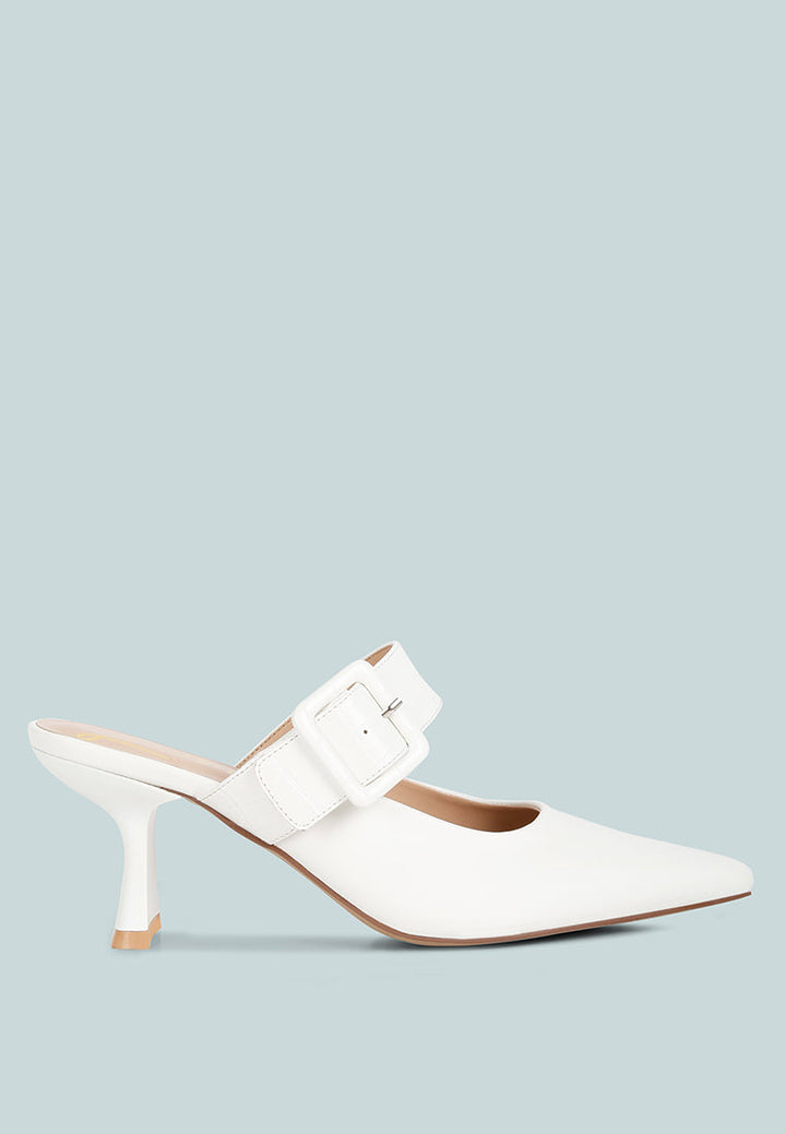Shein Star Slim Block Heel Mules-0