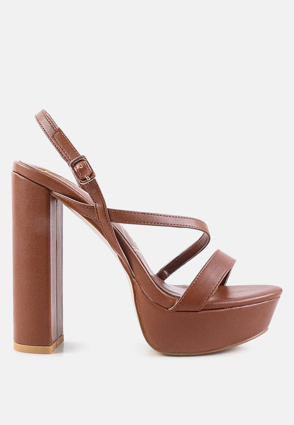 Slegs High Block Heel Platform Sandals-5