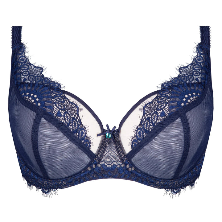 Sheer Lace Soft Cup Underwire Bra Sari-1