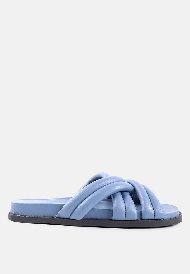 Tora Quilted Strap Slider Flats-6