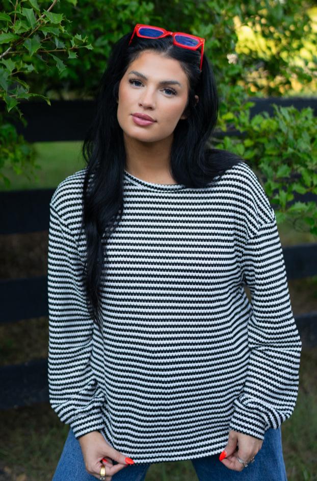Elouise Stripe Long Sleeve Top-4