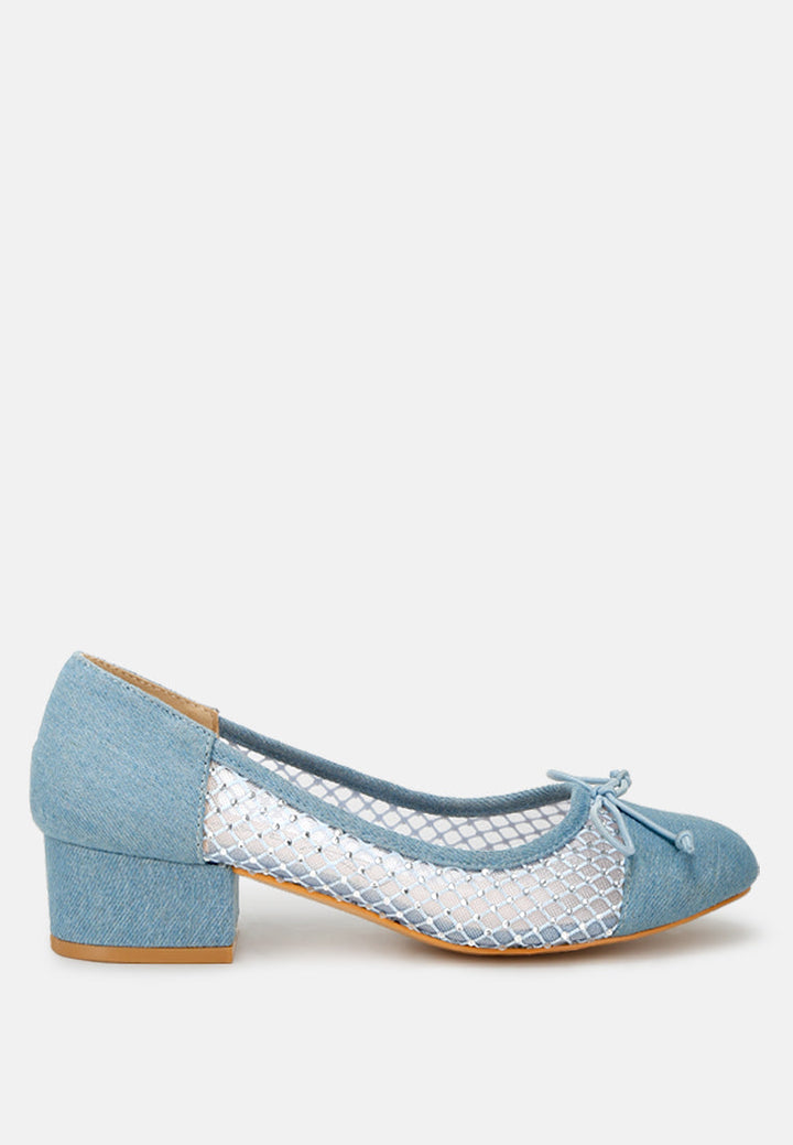 Orami Rhinestone Detail Denim Ballerinas-0