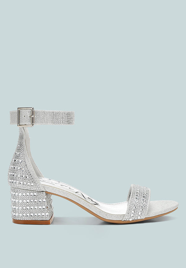 Twerky Rhinestones Embellished Block Sandals-5