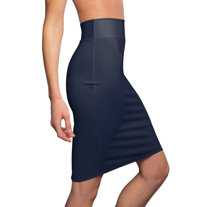 Womens Skirt - Navy Blue Pencil Skirt-2