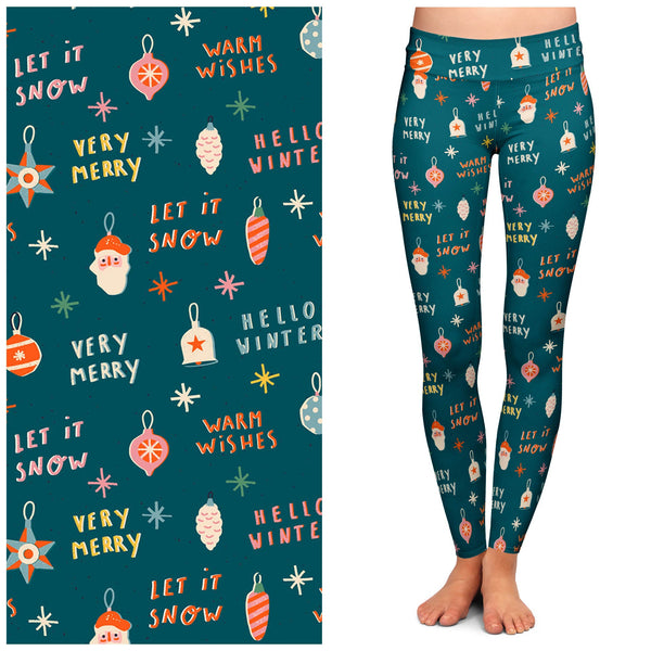 "Very Merry" Buttery Soft Leggings by Lipstick & Chrome-0