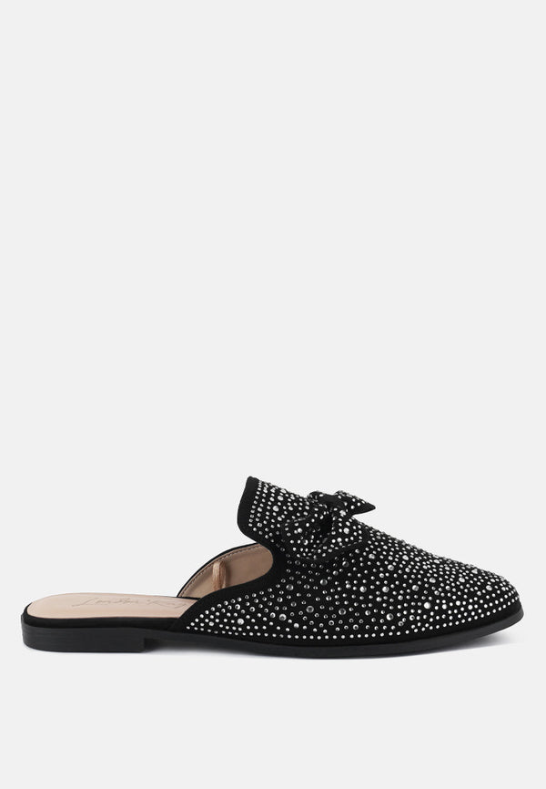 Whoopie Embellished Casual Bow Mules-5