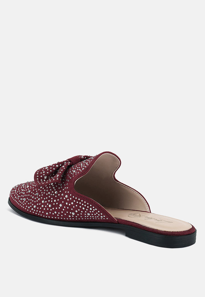 Whoopie Embellished Casual Bow Mules-2