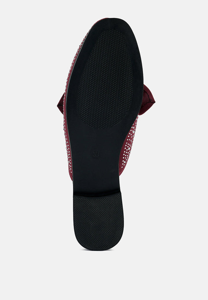 Whoopie Embellished Casual Bow Mules-4