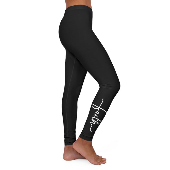 Womens Black Fitness Leggings - Faith Christian Inspiration-5