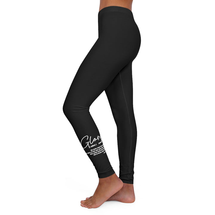 Womens Black Fitness Leggings - Glory Christian Inspiration-3