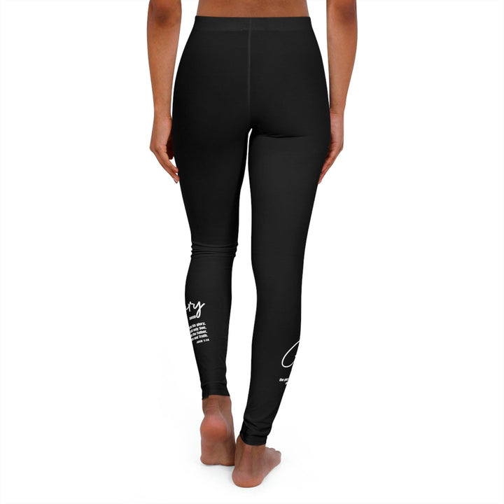 Womens Black Fitness Leggings - Glory Christian Inspiration-2