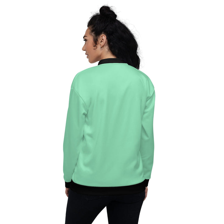 Womens Bomber Jacket - Seafoam Green-1