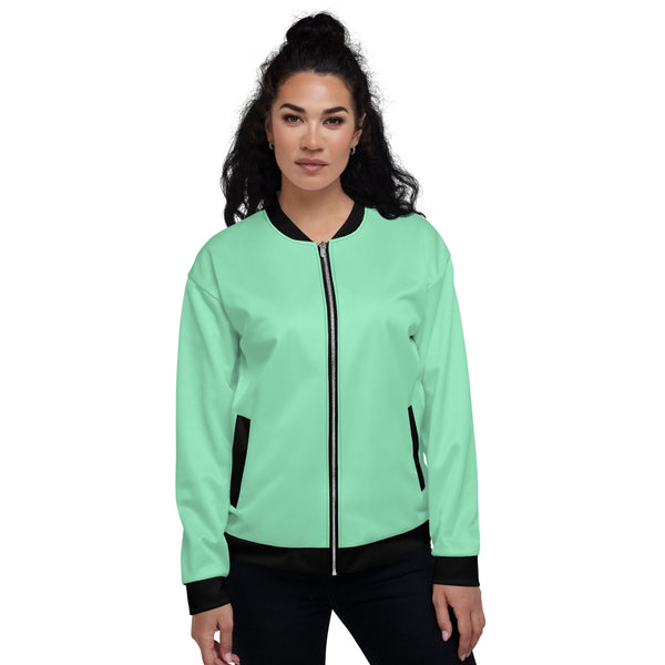 Womens Bomber Jacket - Seafoam Green-0