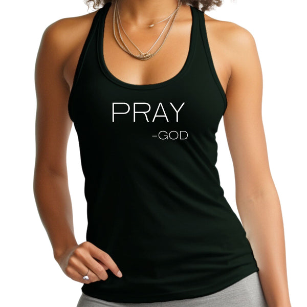 Womens Fitness Tank Top Graphic T-shirt Say it Soul - Pray -god-0
