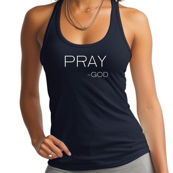 Womens Fitness Tank Top Graphic T-shirt Say it Soul - Pray -god-2