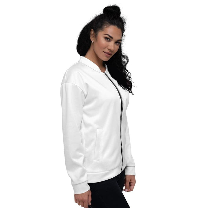 Womens Jacket - Blessed Up Graphic Text Bomber Jacket-3