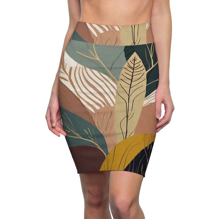 Womens Pencil Skirt - Boho Style Print 28523-0