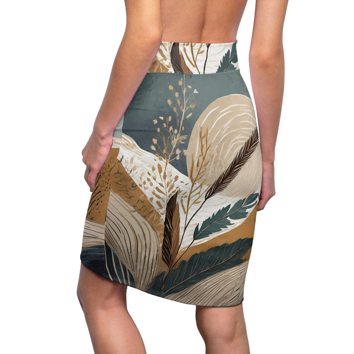 Womens Pencil Skirt - Boho Style Print 84276-1