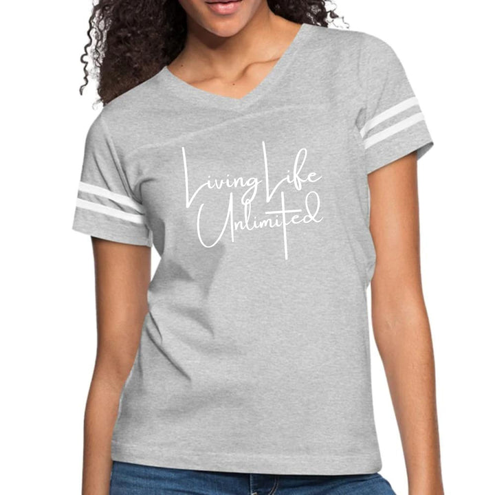 Womens Vintage Sport Graphic T-shirt - Living Life Unlimited-2